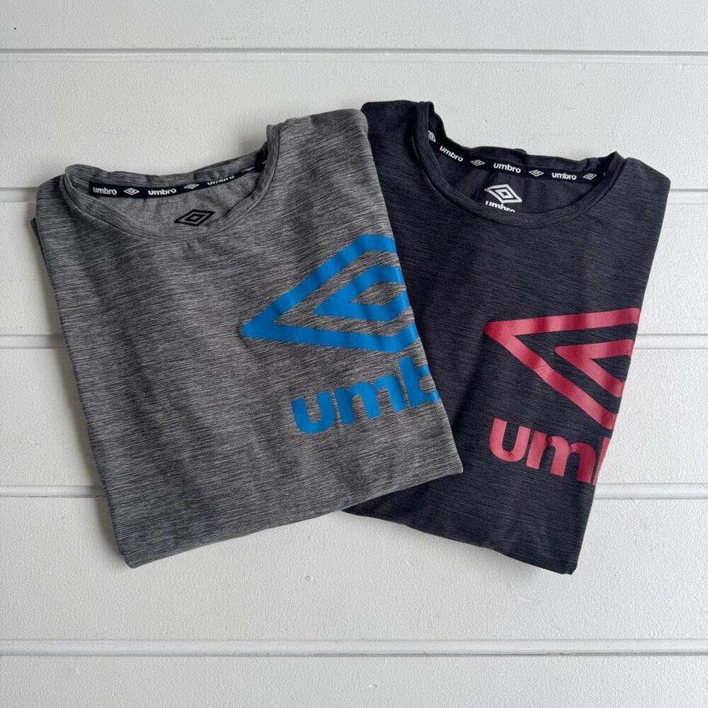 Umbro Youth Long Sleeve Super Soft Tops Light & Dark Grey Size XL 16/18